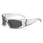New Y2K Silver Sunglasses Out Future Sense Of Technology Hot Girls Net Red Sun Glasses Women Glasses Trendy Men UV Eyewear