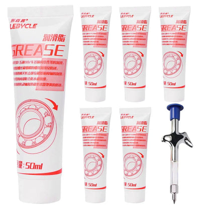 1-10 sztuk smaru rowerowego do łożysk 50ml Olej do łańcucha z narzędziem do smarowania Szybki smar do łańcucha rowerowego Mokry smar do łańcucha w celu zmniejszenia tarcia