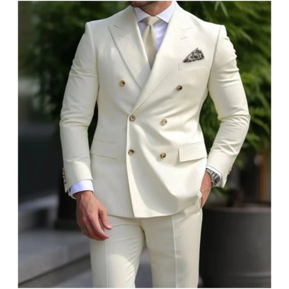 Men's Wedding Tuxedo Suit Formal Sparkling Orange Burnt 2-Piece Suit with Metal Button Trabajo Daily Wear