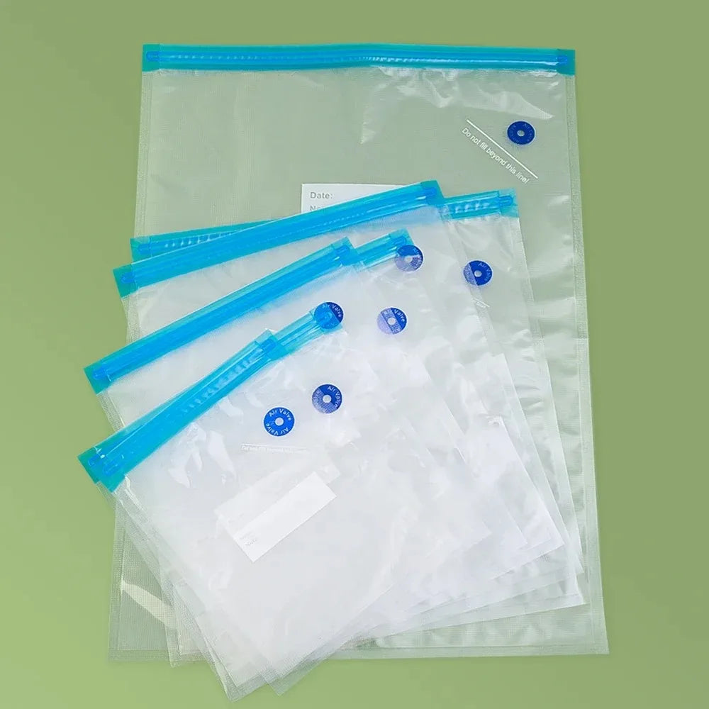 Reusable Vacuum Sealer Bags Food Storage Bag Household Vacuum Vegetable Food Sealer Bag With Hand Pump Sealing Clips