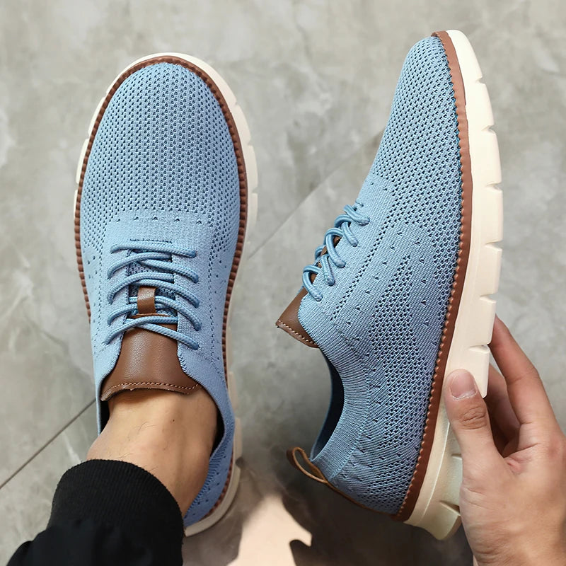 Ultra-Light Casual Knitted Shoes for Men Breathable Slip-Resistant Sneakers 2025 Flexible Soft Sole Trendy Comfortable Shoes Men