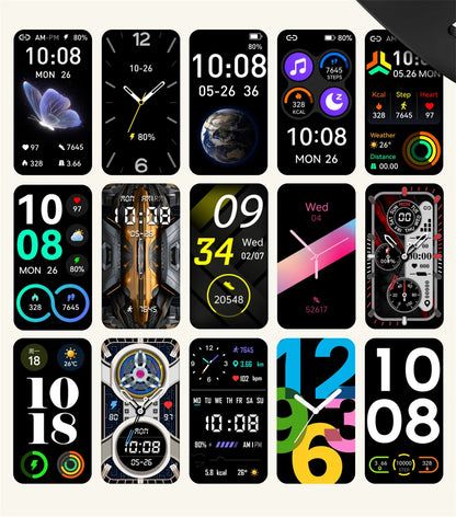 LIGE Fashionowy Smartwatch z Pełnym Ekranem Dotykowym Męski Damski Przypomnienie o Połączeniach Bransoletka Damska 100+ Trybów Sportowych Monitor Tętna Smartwatch