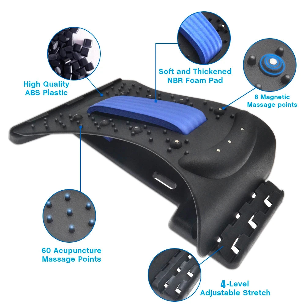 Neck Support Massage Board 4 Level Adjustable Neck Stretcher Traction Devices Stretch Cervical Sporting Fitness Lumbar Support