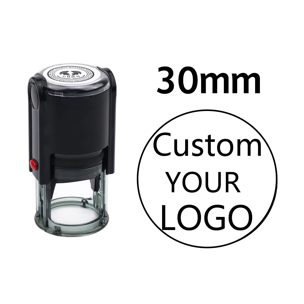 Custom Logo Round Stamp Personalized Image Self Inking Stamper Customized Business Logo Text Stamps-4 Sizes-5 Ink Color Options