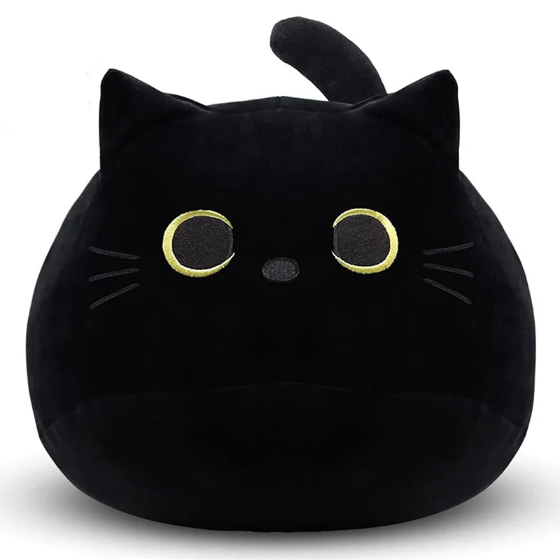 10/30CM Cute White Black Cat Plush Toys Soft Pillow Kawaii Kitten Cat Cartoon Stuffed Animals Cushion Decoration Pendant Gift