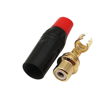 2/4/8PCS RCA Plug Connectors Adapter Coaxial Cable Audio Jack Gold Plug Male No Solder Speaker Connector