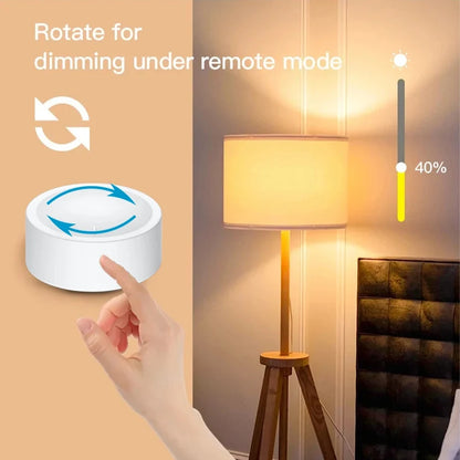 Tuya ZigBee Smart Knob Switch Wireless Scene Button Rotatable Dimmer Switch Home Appliances Automation Scenario Linkage Remoter