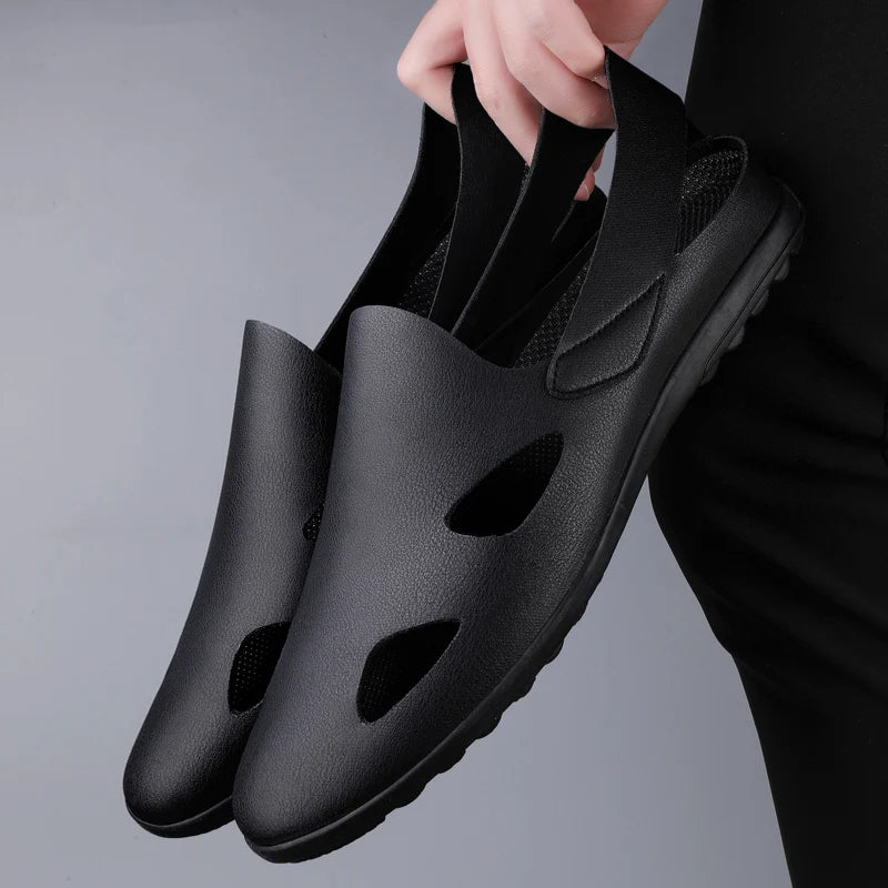 New summer general Doudou men's shoes outdoor lazy one-pedal men's daily casual leather shoes driving shoes