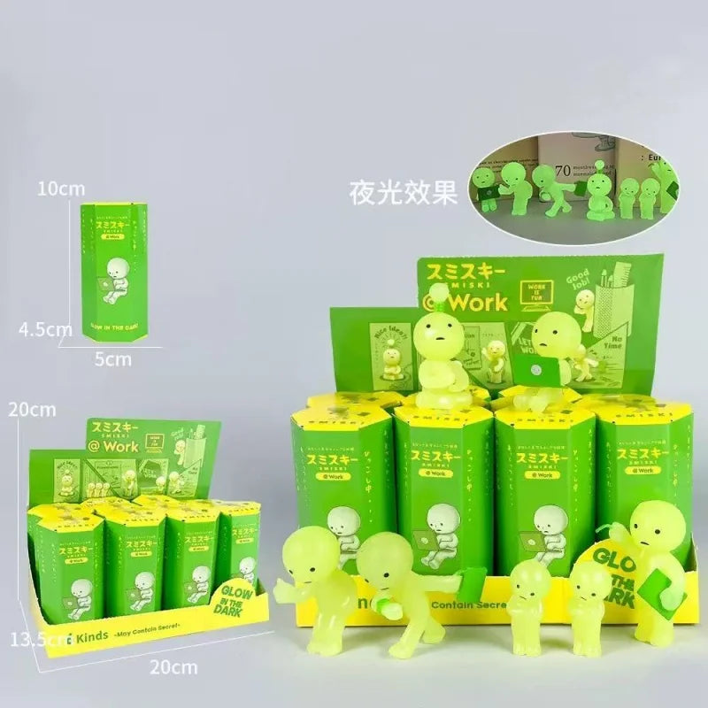 Noctilucent  Blind Box Brick Moving Bedroom Fitness Trend Toy Collectibles Blind Box Figure Doll Model Decoration Gifts
