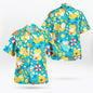 Psyduck Shirt Men's Psyduck Button Up Shirt Summer Hawaiian Shirts Spring Sports Men's T-Shirt Children's Clothing Tee Y2k Woman