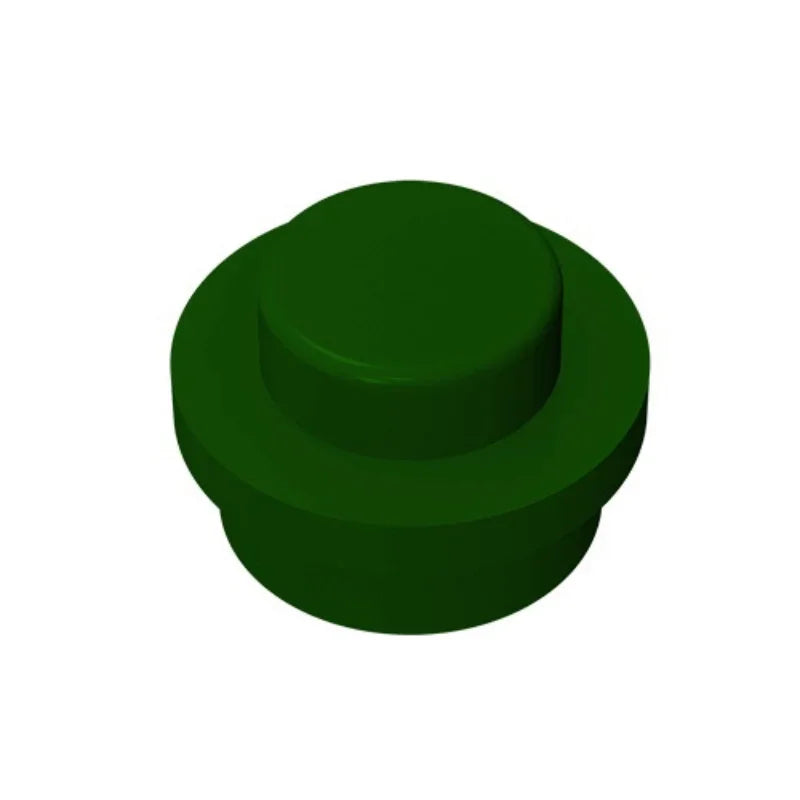 100PCS PLATE 1X1 ROUND Compatible With 4073 Round & Angles MOC Self-Locking Bricks Building Blocks Toys Accessories