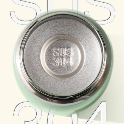 Stainless Steel Insulated Cup Double-Wall Vacuum Cup 320/460ML Leak-Proof Thermal Water Bottle With Straw For Home Outdoor Sport
