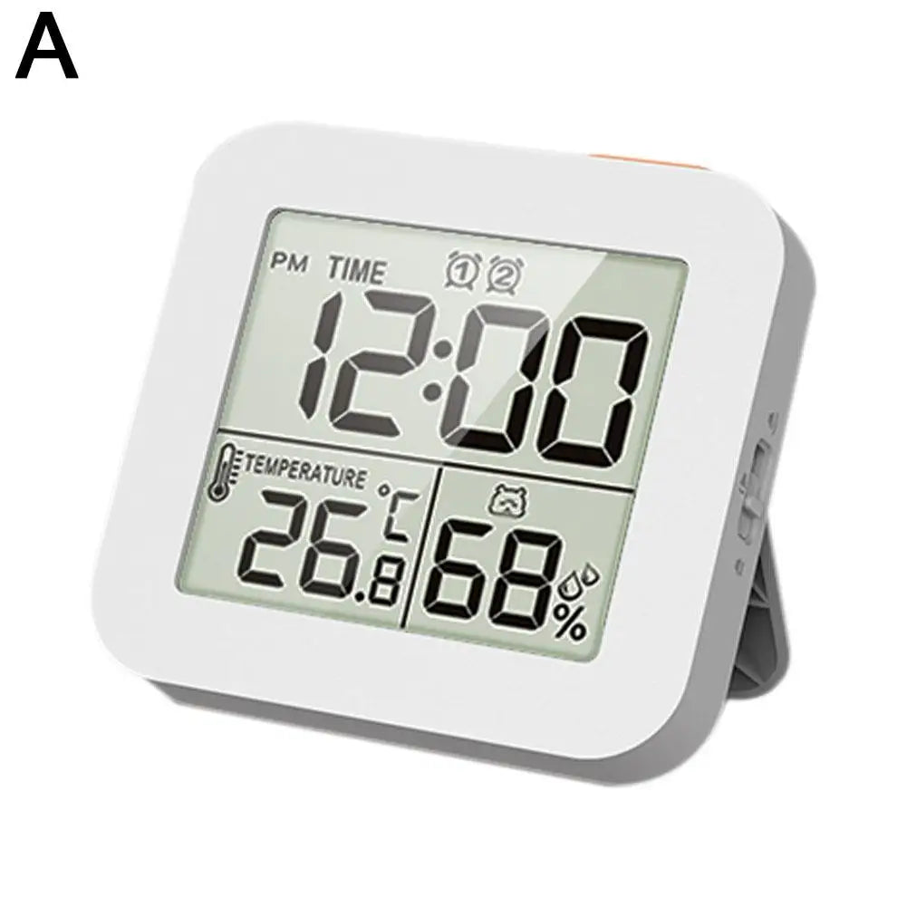 LCD Digital Alarm Clock Waterproof Bathroom Shower Timer For Cooking Shower Timer Temperature Humidity Display Hanger