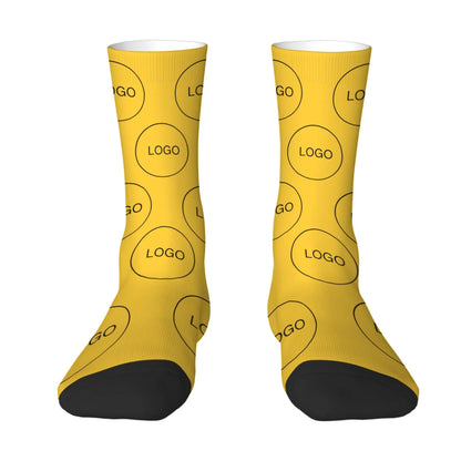 Soft Socks Customized with Personalized Logo Pattern Print Mid-Calf Socks Warm Comfortable Ideal Gifts for Company School Memory