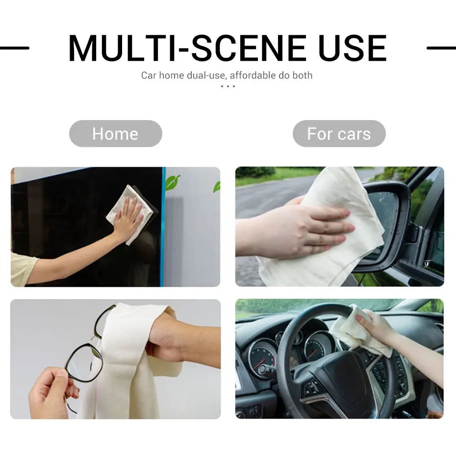 SEAMETAL Car Care Cleaning Towel Natural Sheepskin Quick Drying Cloth Super Absorbent Washing Towels Car Wash Tool Accessories