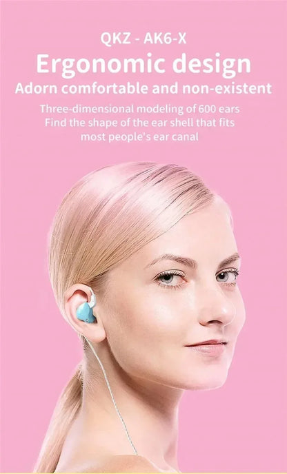QKZ CK5 FiLe Wired Earphone Professional Gaming And Sports Noise Cancelling Headphones with Microphone HiFi Music Earphone