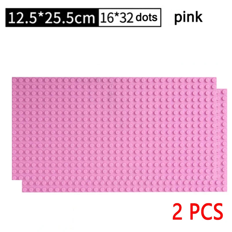 2PCS Classic Baseplates 32x32 16x32 Dots Base Plate MOC Blocks Plastic Building Bricks Assembly Compatible Brand City Friends