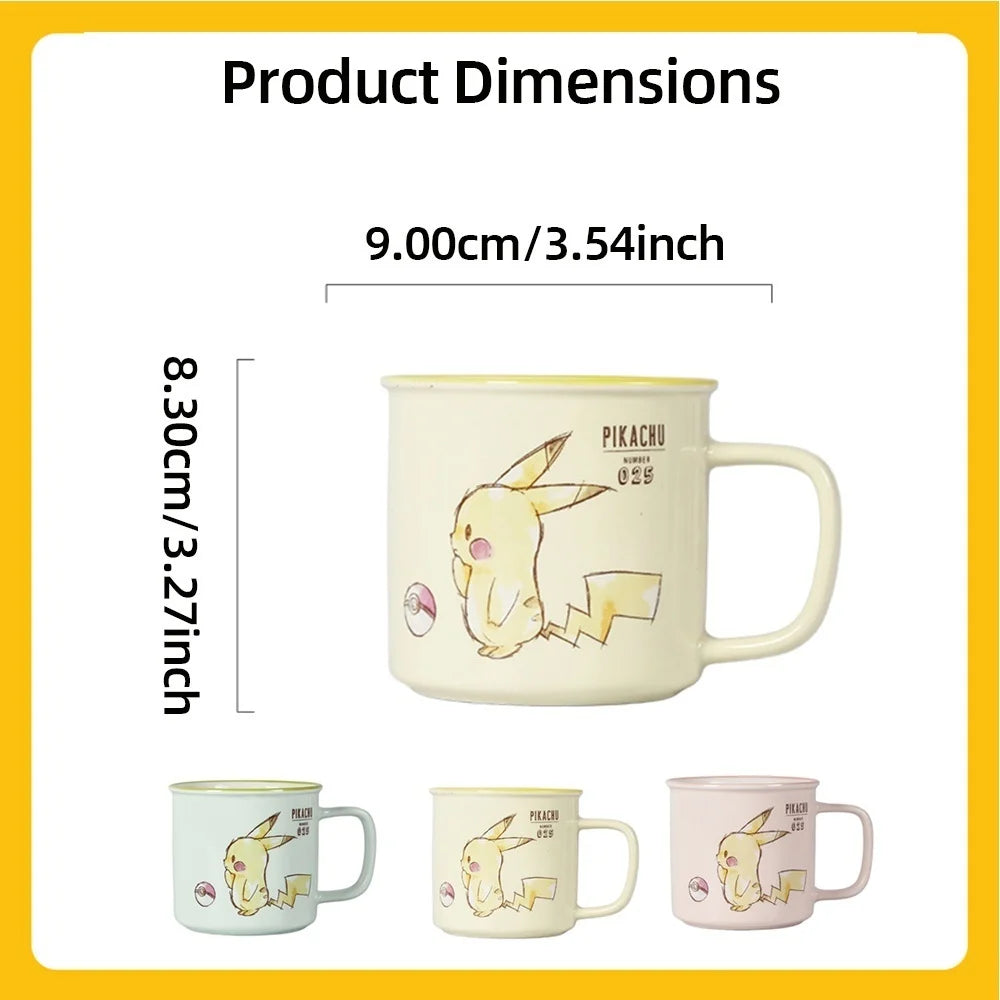 SHUNXIANG Pokémon Licensed Pikachu Ceramic Mugs Kawaii Pattern Breakfast Milk Cup Kids Coffee Cups Drinkware Gift