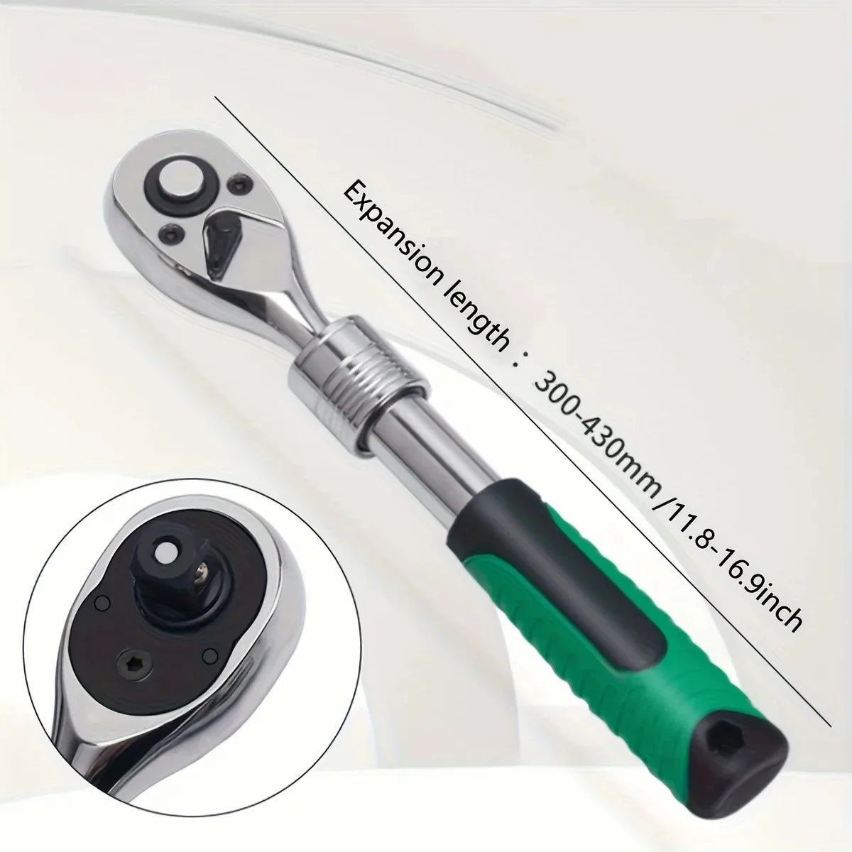 Retractable Ratchet Set 1/4 3/8 1/2 Inch Drive Rotating Ratchet Reversible Drive 72 Tooth Socket Wrench Mechanical Tool