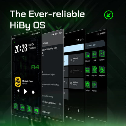 HiBy R4 Android 12 HiFi Music Player Bluetooth WiFi DSD256 MQA 16x USB DAC Headphone AMP 11hr 4.7'' ES9018Q2M*4 Snapdragon 665