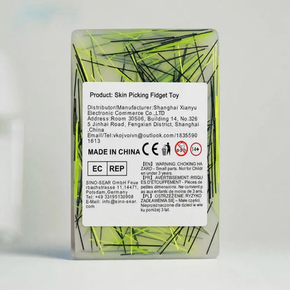 Skin Picking Fidget Toy Silicone Picky Pad Tweezer ADHD Autism Stress Relief Hair Pulling Trichotillomania Peeling Strip