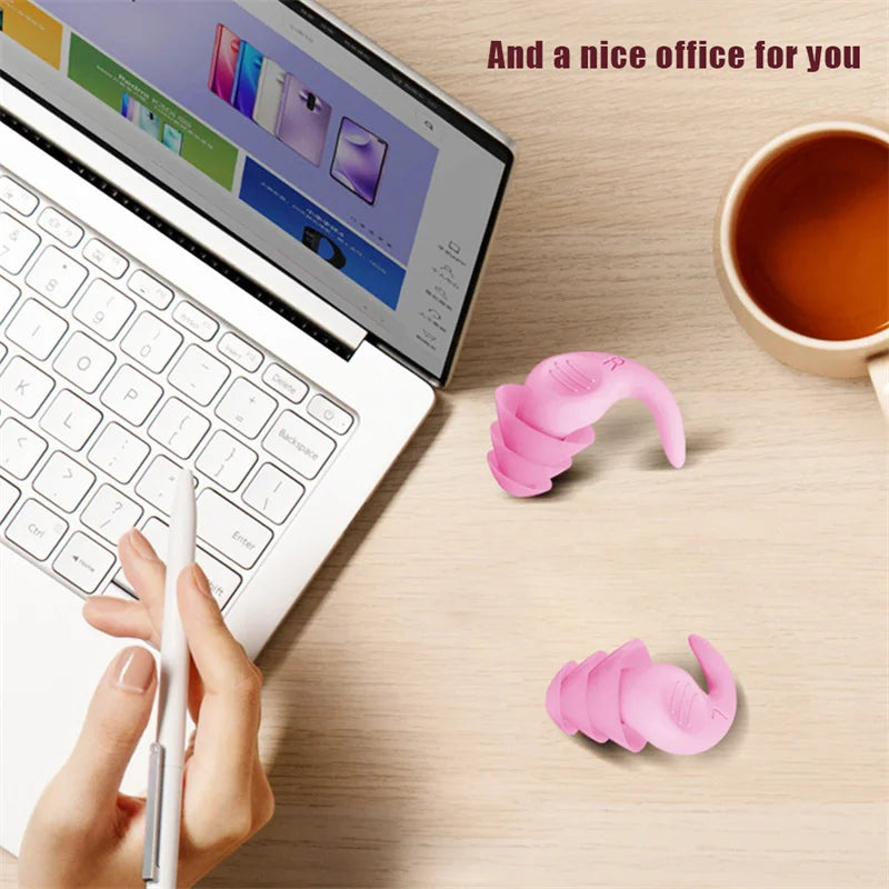 Soft Silicone Sleeping Ear Plugs Sound Insulation Ear Protection Earplugs Anti-Noise Plugs for Travel Silicone Noise Reduction