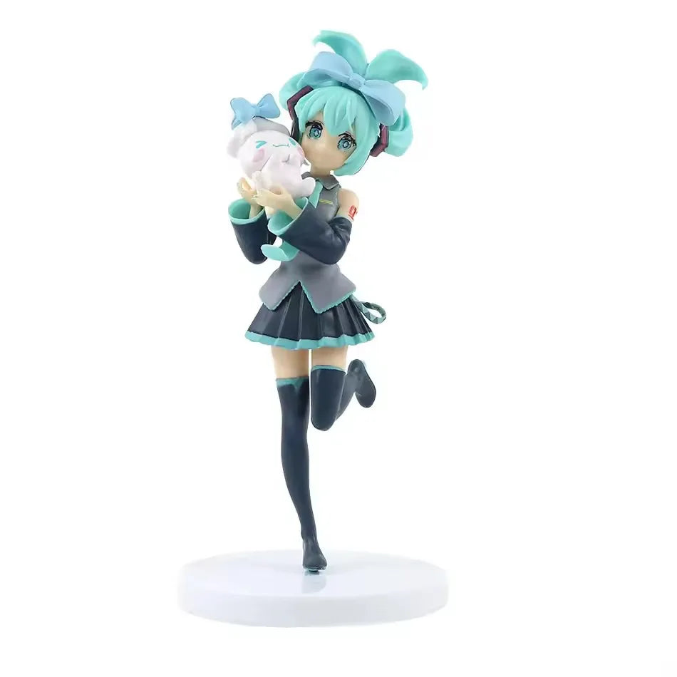 Hot sale 11-21cm Desktop Cute Hatsune Miku Kwaii Style Anime Figure Toys PVC Model Collector Doll Birthday Gift