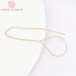 (6669)6PCS 11CM 24K Gold Color Plated Extended Chain Stud Earring Line High Quality Jewerly Making  Jewelry Findings Accessories