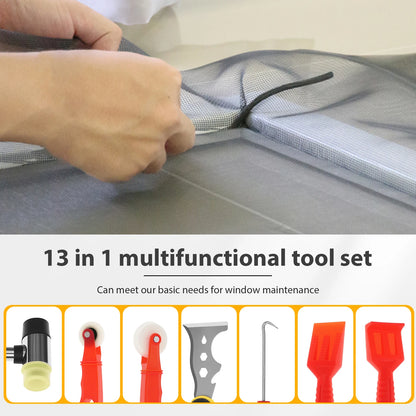 5Pcs Professional Window Glazing Tool Kit Window Screen Replacement Installation Tool with Handle for Home Workshop Office