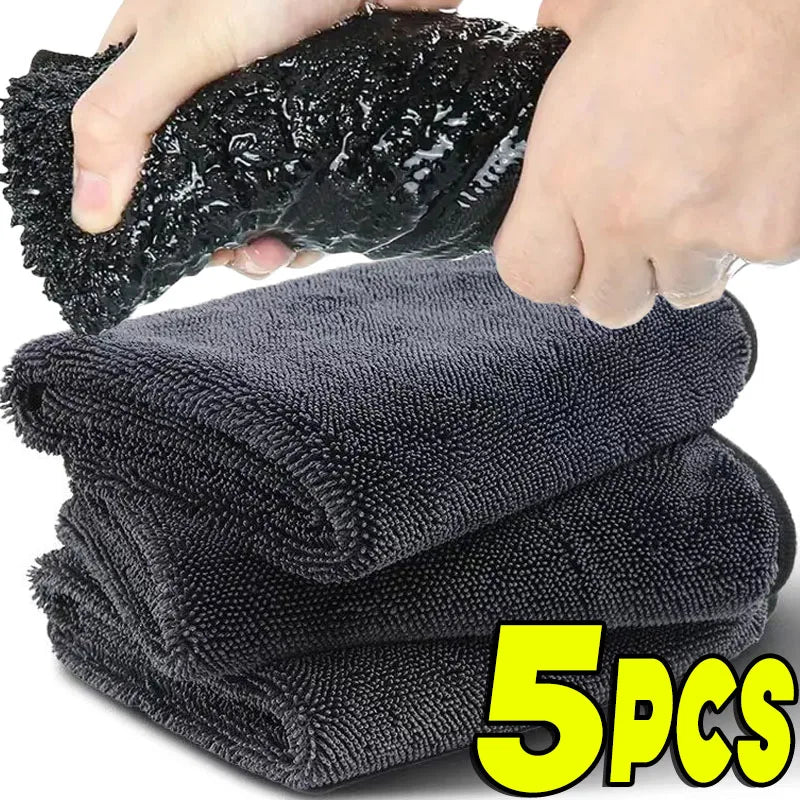Car Wash Towel 1200GSM Double Sided Towel Car Detailing Twisted Braid Cloth Super Absorbent Rag for Car Home Washing Accessories