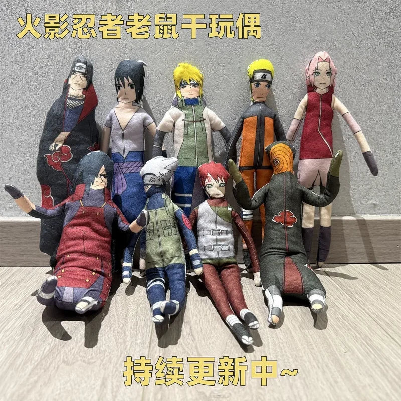 28cm NARUTO Plush Toy Kakashi Anime Cosplay Keychain Cotton Doll Slender Twistable Shape Room Abstract Model Decoration Gift Toy