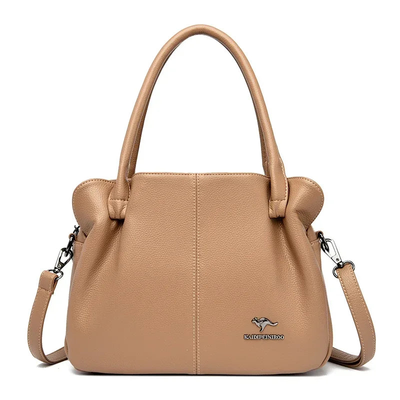 Luxury Handbags Women Bags Designer 3 Layers Leather Hand Bags Big Capacity Tote Bag for Women Vintage Top-handle Shoulder Bags