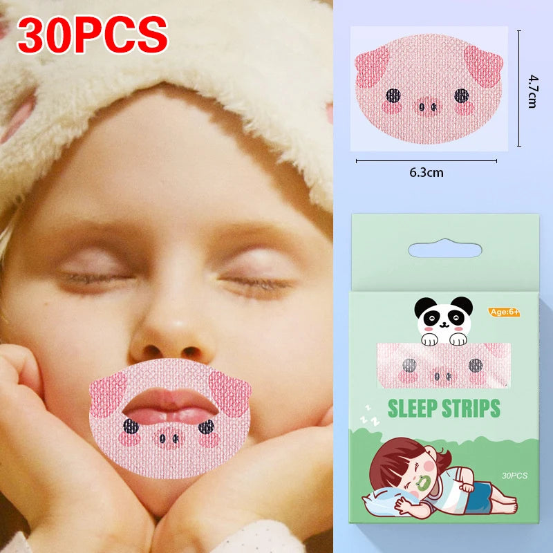 30PCS Kids  Anti-Snoring Stickers Sleeping Closed-mouth Stickers Breathing Correction Patch Shut Up Patch Orthosis Tape〔DD329〕