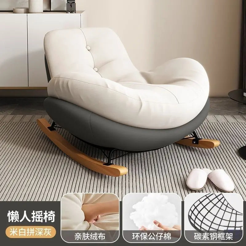 PYJ recliner household lazy sofa chair single living room balcony simple and comfortable leisure chair