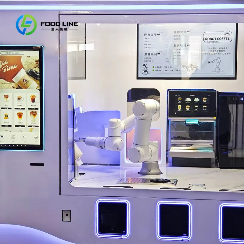 Customized AI Model Latte Art & Printing Robot Coffee Barista Vending Machine Commercial Automatic Coffee Equipment