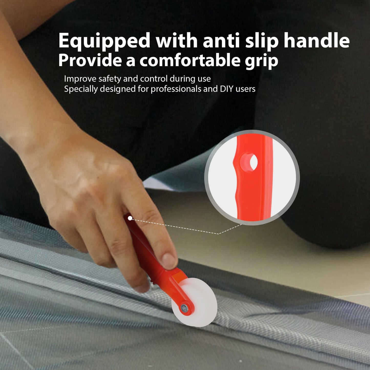 5Pcs Professional Window Glazing Tool Kit Window Screen Replacement Installation Tool with Handle for Home Workshop Office