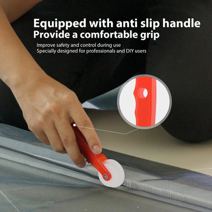 5Pcs Professional Window Glazing Tool Kit Window Screen Replacement Installation Tool with Handle for Home Workshop Office