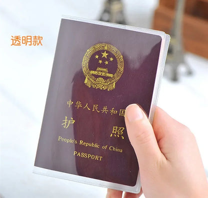 1PCS Travel Dirt Protection Passport Cover Wallet Purse PVC Transparent Women ID Business Credit Card Passport Holder Bag Pouch