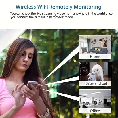 Mini kamera WiFi 1080P HD, wewnętrzna kamera bezpieczeństwa z noktowizorem, dwukierunkowym audio, do monitorowania dzieci i zwierząt domowych