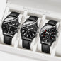 3PCS Fashion Men Business Watches Set Trend Versatile Retro Leather Strap Round Dial Quartz Watch Reloj Hombre（Without Box）