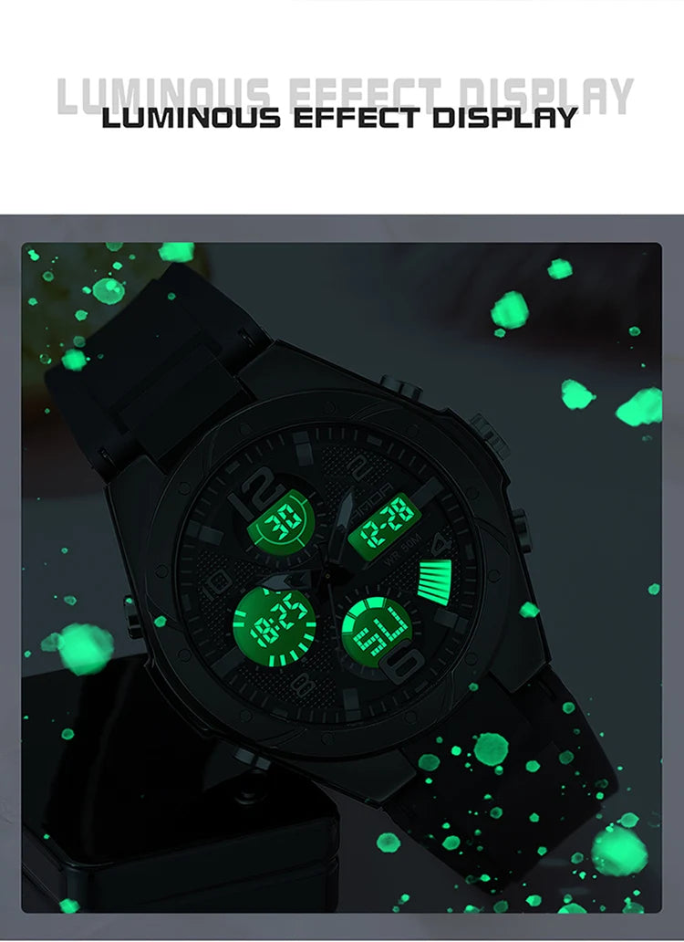 SANDA Luxury Ms LED Digital Sport Watch Fashion Casual Gold Wrist Watch Women Girl Military Waterproof Quartz Wristwatches 6062