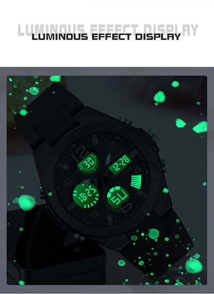 SANDA Luxury Ms LED Digital Sport Watch Fashion Casual Gold Wrist Watch Women Girl Military Waterproof Quartz Wristwatches 6062