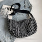 1pcs Crossbody Bags Tribal Style Shoulder Bag Foldable Crossbody Striped Pattern Flag Theme Hand Washable Edge Painted Lining