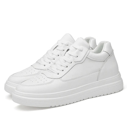 High Quality Men Sneakers Elevator Shoes for Men Fashion Casual Shoes Comfortable Leather Sports Shoes Height Increase 6/8/10cm