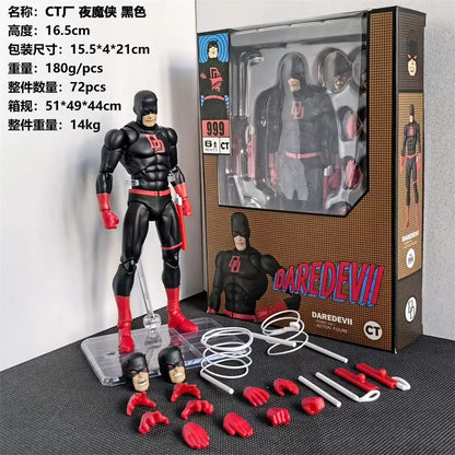 Genuine CT Toys Daredevil Figure Mafex 223 Black And Red Version Shf Action Figure Figurine Statue Movable Model Gifts Toys