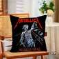 M-Metallica Band Pillow Cases for Bedroom Living Room Sofa Home Decor Polyester Cushion Cover with Zipper