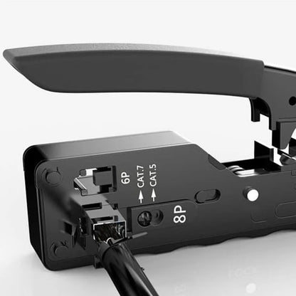 New Rj45 Rj12 Rj11 Pass Through Crimp Plier Cat7 Cat6 Cat6A Cat5 Cat5e Stripping Crimping Tool with 8P/6P Ethernet Connectors