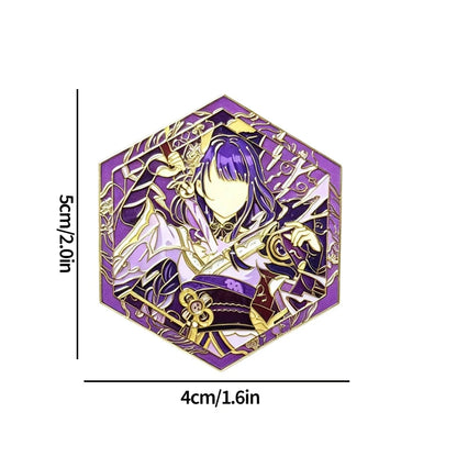 Genshin Impact Hard Enamel Pin Columbina Flins Odette Anastasya Badges Lapel Pin Cartoon Anime Brooches Backpack Decoration