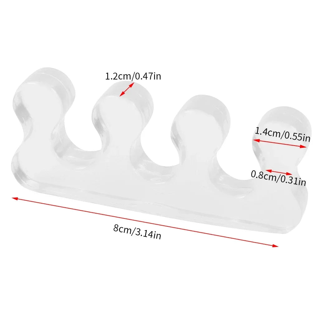 Silicone Manicure Pedicure Nails Finger Separator Flexible Finger Toe Spacer Separation Straighteners Tool Personal Health Care
