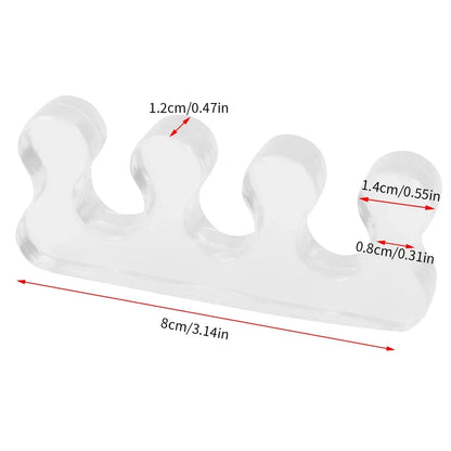 Silicone Manicure Pedicure Nails Finger Separator Flexible Finger Toe Spacer Separation Straighteners Tool Personal Health Care